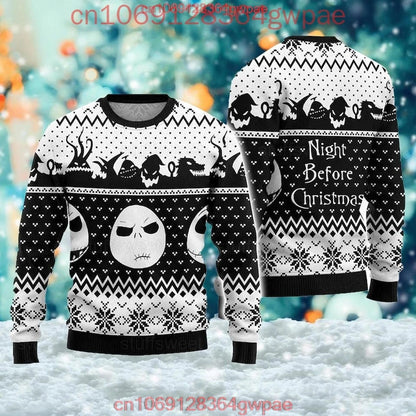 Jack Skellington and Sally Ugly Sweater Men's Women's Tops The Nightmare Before Christmas Ugly Christmas Sweater