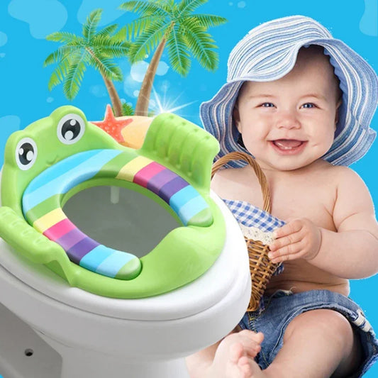 Baby Toilet Seat Child Safety Seat Child with Hand-held Toilet Seat Outdoor Travel Training Baby Toilet Cushion