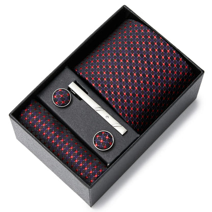Men's  Tie Pocket Squares Necktie Box Set