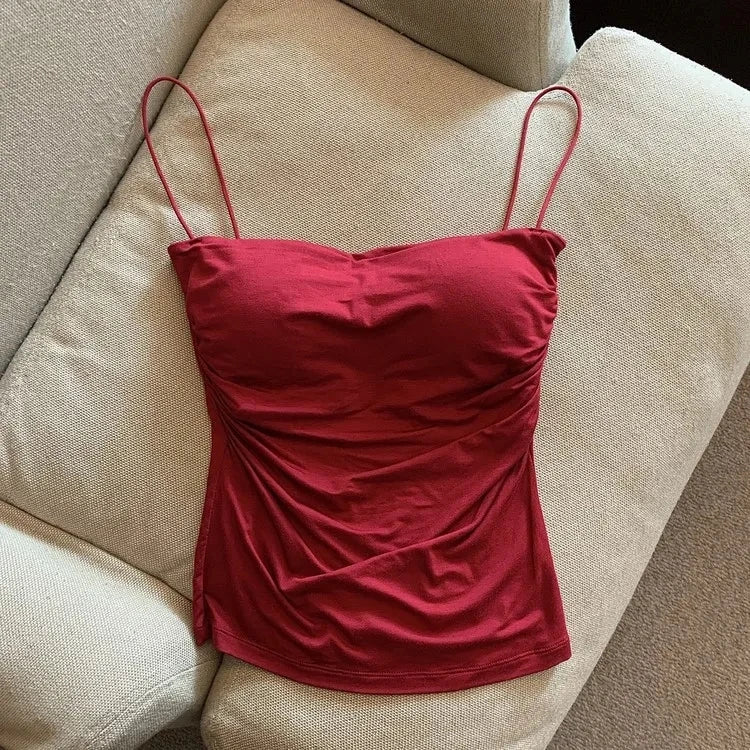 Womens Summer Camis Thin Strap Bra Tank Tops