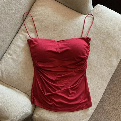 Womens Summer Camis Thin Strap Bra Tank Tops