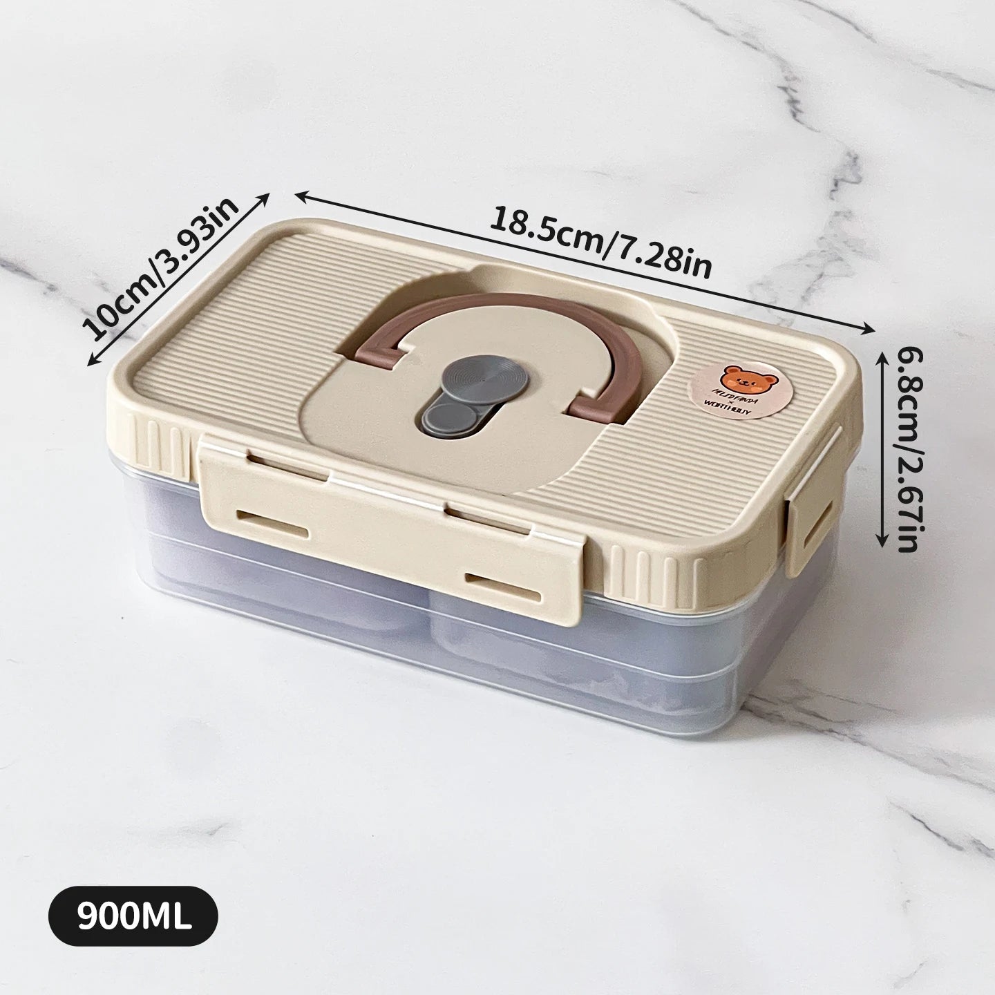 Plastic Divided Meat Food Storage Box Large Capacity Refrigerator Frozen Fresh-keeping Box Kitchen Sealed Storage Container