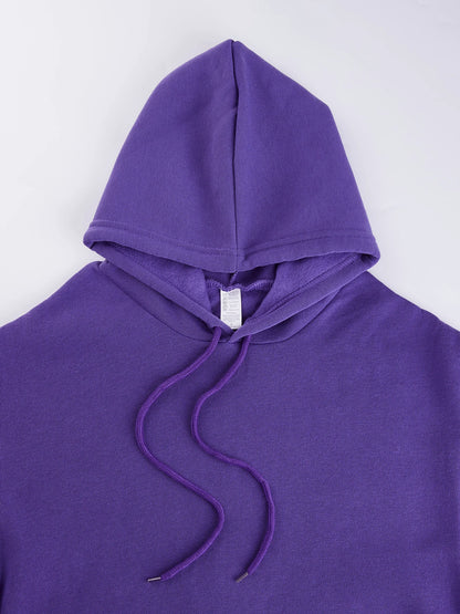 Women's Loose Multicolor Pullovers Fleece Pocket Hoody