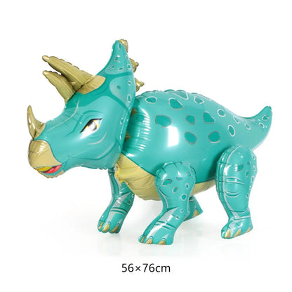 3D Standing Dinosaur Balloon Cartoon T Rex Dino Foil Balloon for Party Decoration Kids Birthday Party Supplies
