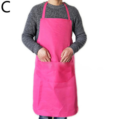 New Waterproof Oil Cooking Apron Chef Aprons Women Men Kitchen Apron with Front Pocket Dishwashing Cleaning Accessories Aprons