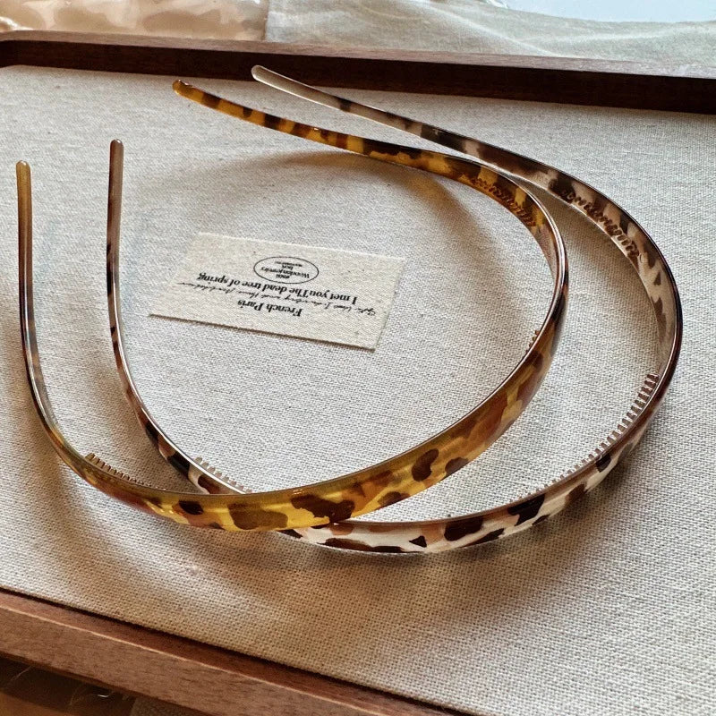 Thin Leopard Acrylic Headband