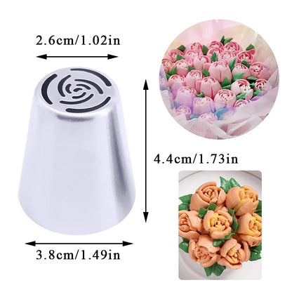 Russian Tulip Icing Nozzles – Flower Piping Tips for Cupcakes & Pastry Decorating