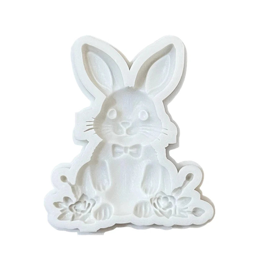 Easter Bunny Flower Silicone Sugarcraft Mold Chocolate Cupcake Baking Fondant Cake Decorating Tools
