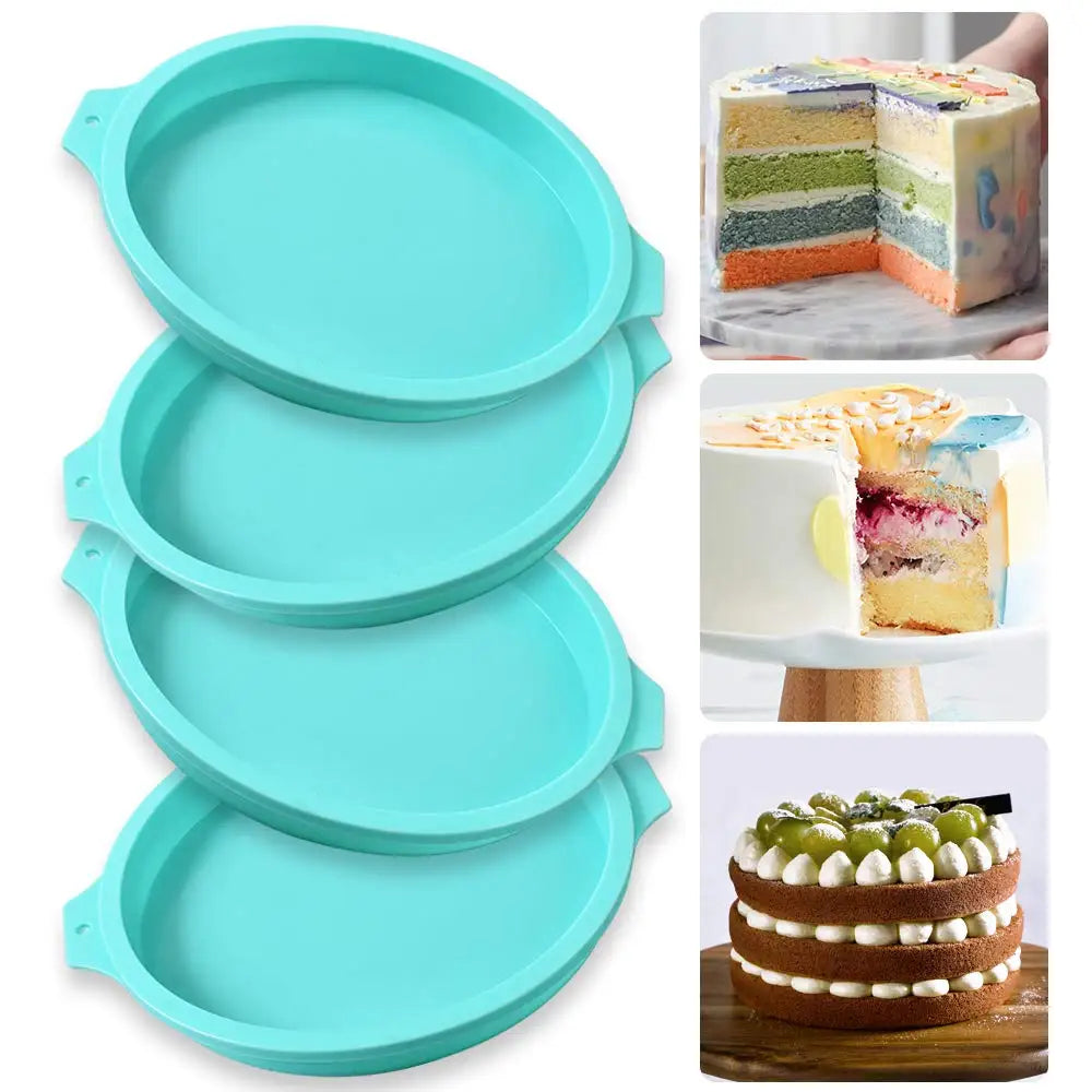 Round Silicone Layer Cake Mold – Chocolate Mousse & Dessert Baking Mould for DIY Cakes
