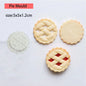 Jam Sandwich Cookie Cutter Biscuit Mold 3D Christmas Plastic Pressable Fondant Cookie Stamp New Year Cake Decor Baking Supplies