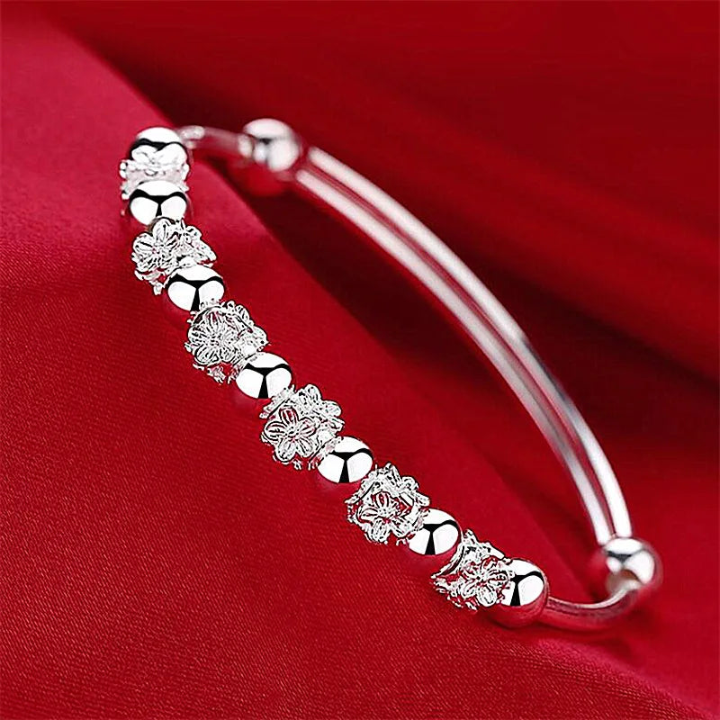 Luxury 925 Sterling Silver Bracelets For Women Vintage Original Starry Sky Carving Adjustable Bangles Party Wedding Fine Jewelry