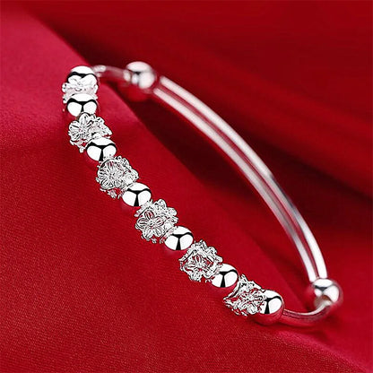 Luxury 925 Sterling Silver Bracelets For Women Vintage Original Starry Sky Carving Adjustable Bangles Party Wedding Fine Jewelry