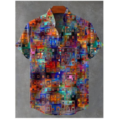 Men’s Retro Hawaiian Shirt – Breathable Short Sleeve Harajuku