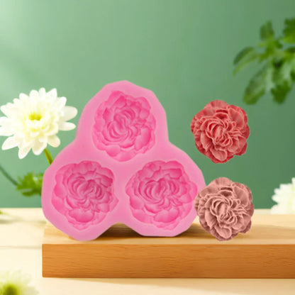 1 piece, baking tool, sugar flipping rose cake decoration baking mold, silicone mold