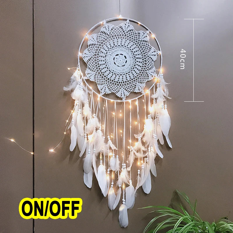 big dream catcher hanging/light decoration nordic decoration home girls room/nursery/kids decor dreamcatcher children room new 5