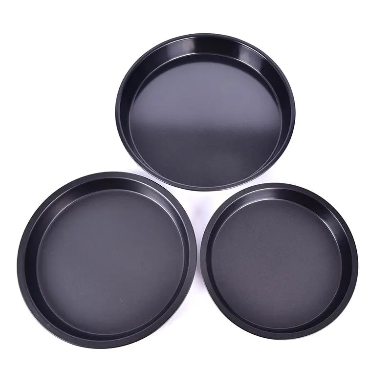 Round Carbon‑Steel Deep‑Dish Pizza Pan – Non‑Stick Baking Tray (6–9 Inch)