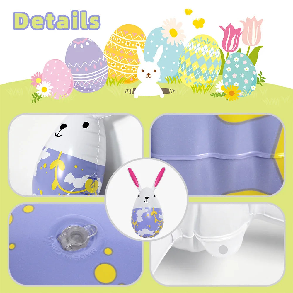 35/40cm Easter Rabbit Eggs Ballon PVC Children Inflated Ballon Garden Home Decoration Outdoor Kid Toys Ornament