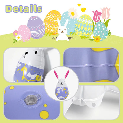 35/40cm Easter Rabbit Eggs Ballon PVC Children Inflated Ballon Garden Home Decoration Outdoor Kid Toys Ornament