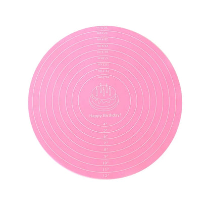 FAIS DU Round Silicone Baking Mat For 12-Inch Diameter Cake Turntable Pad Non-Slip Pad Cake Stand Food Grade Kitchen Baking Tool