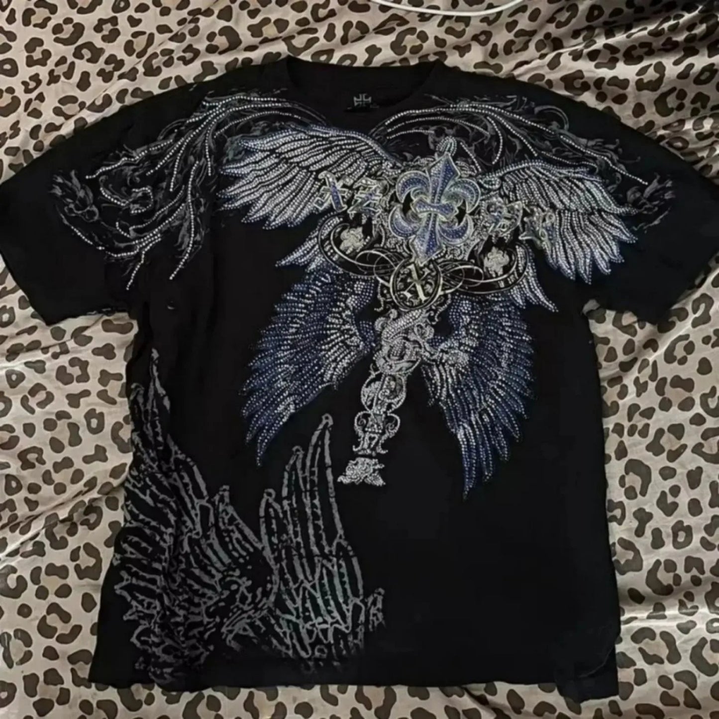 Men's Skull with Wings Graphic Printed T-shirt