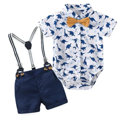 Kids Boys Formal Party Outfits Clothes Set Wedding Birthday Toddler Boy Gentleman Handsome Children Elegant Suit 1 2 3 4 5 Years