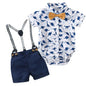 Kids Boys Formal Party Outfits Clothes Set Wedding Birthday Toddler Boy Gentleman Handsome Children Elegant Suit 1 2 3 4 5 Years