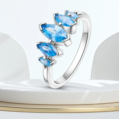 925 Sterling Silver Ring – Colorful Cubic Zirconia Women’s Wedding & Engagement Jewelry