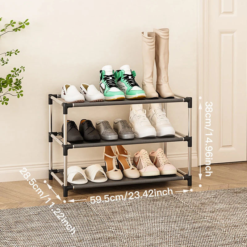 Stylish Metal Shelf Shoe Rack Organizer Stand