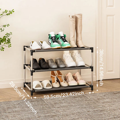 Stylish Metal Shelf Shoe Rack Organizer Stand