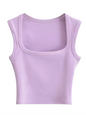 Deep Square Collar Crop Top