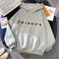 Men‘s Friends Print Hoodie Long Sleeve Pullover Fashion Clothing Casual Solid Color Female Spring Autumn Women Streetwear