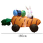 Easter Inflatable Outdoor Toys Easter Bunny Family Eggs Carrot with Build-in LEDs Blow Up Decorations for Party Yard Garden Lawn