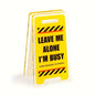 Acrylic Desk Sign "Leave Me Alone, I'm Busy"  Humorous Office Decor