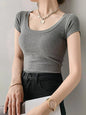 Women Cotton T Shirt Summer  Slim Top   16 Colors