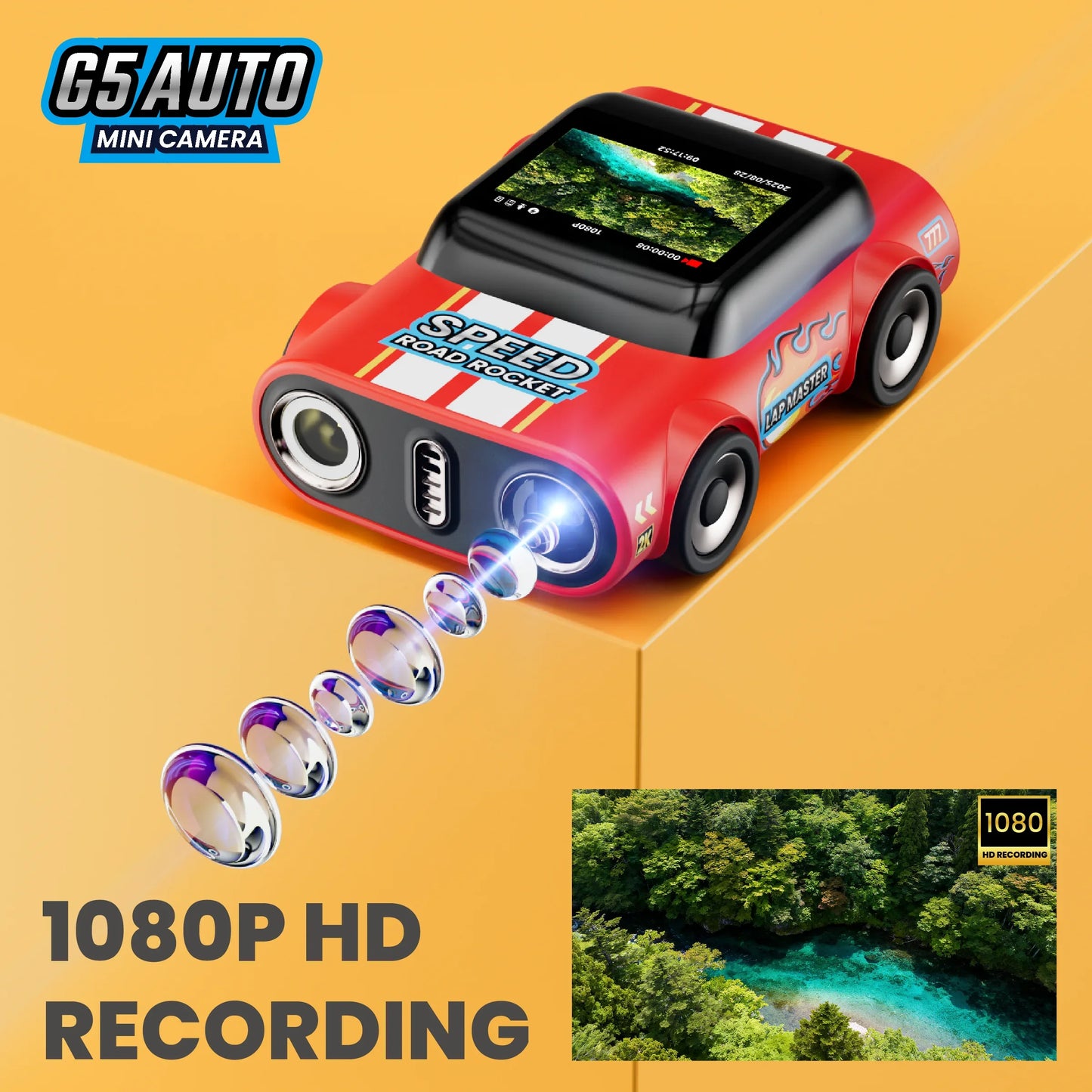 Mini Retro 2K HD Camera – 1.0" LCD Screen, Neck‑Hanging Travel Recorder, Memory Card Supported