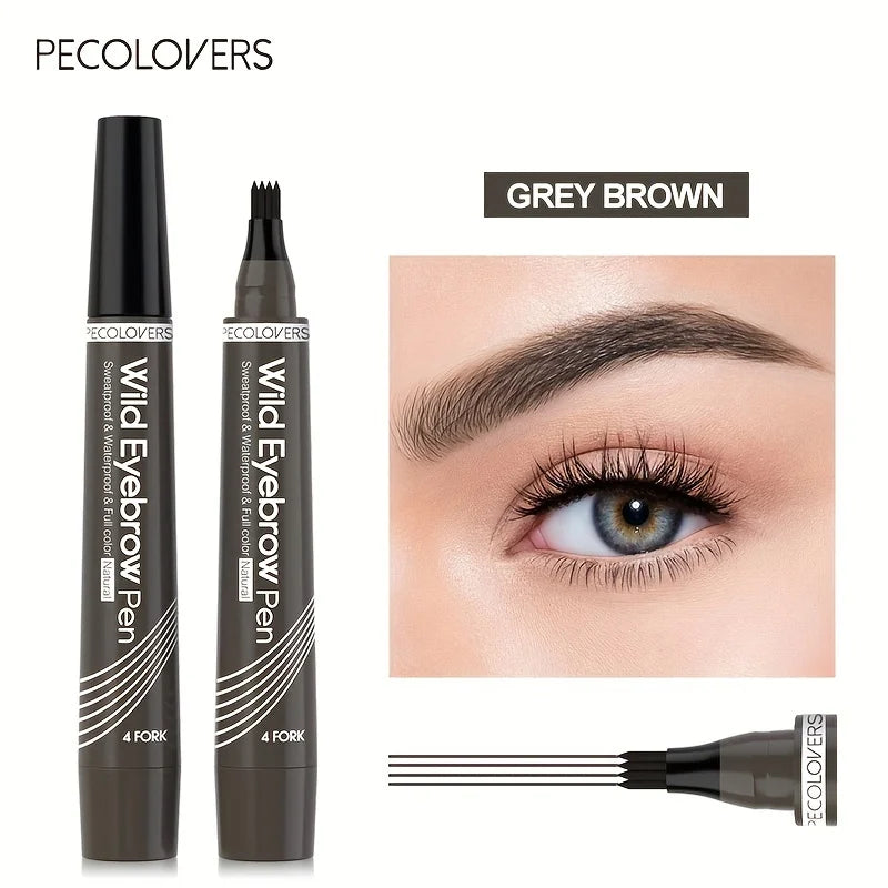 1pc Eyebrow Pencil Waterproof 4 Split Tip 6 Colors