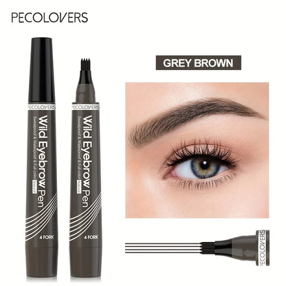 1pc Eyebrow Pencil Waterproof 4 Split Tip 6 Colors