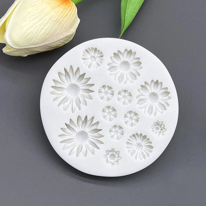 Daisy Wild Chrysanthemum Rose Flower Silicone Mold Sugarcraft Chocolate Cupcake Baking Mold Fondant Cake Decorating Tools