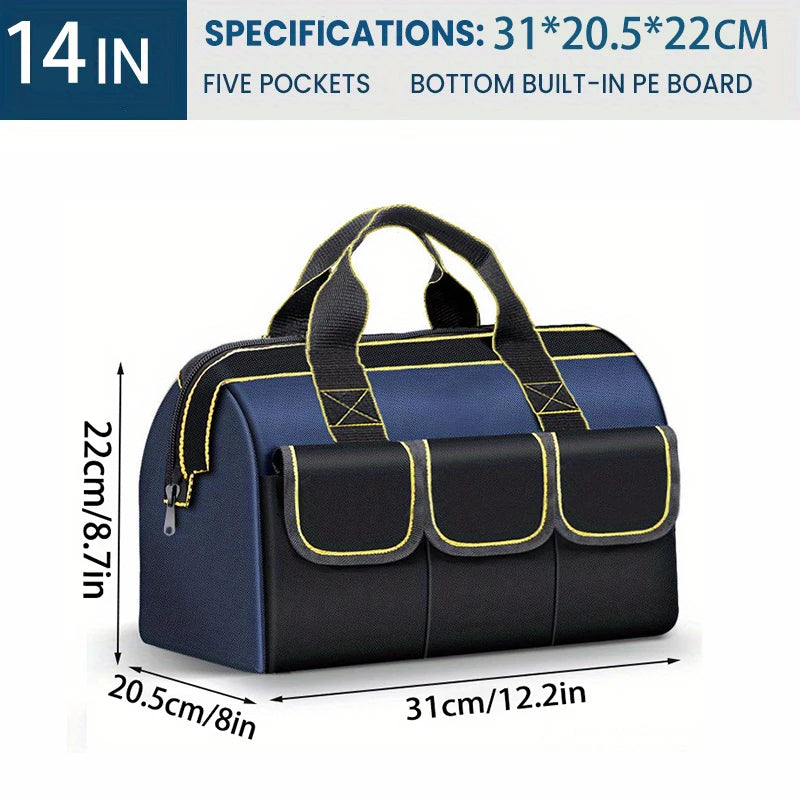 New 14in/20in Electrician Tool Bag 1680D Oxford Cloth Wear-resistant Multi-Pocket Waterproof High Capacity Storage Hand Bag