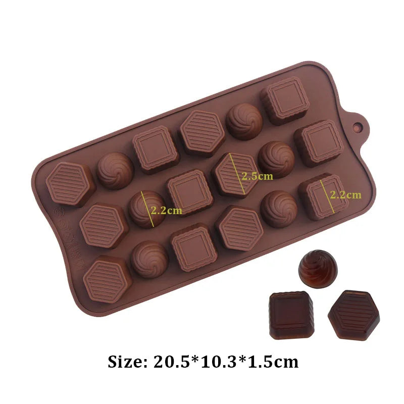 (59-87) Handmade Chocolate Candy Mould Jelly Pudding Ice Mold Insect Rose Heart Shape Silicone Moulds Baking Tool