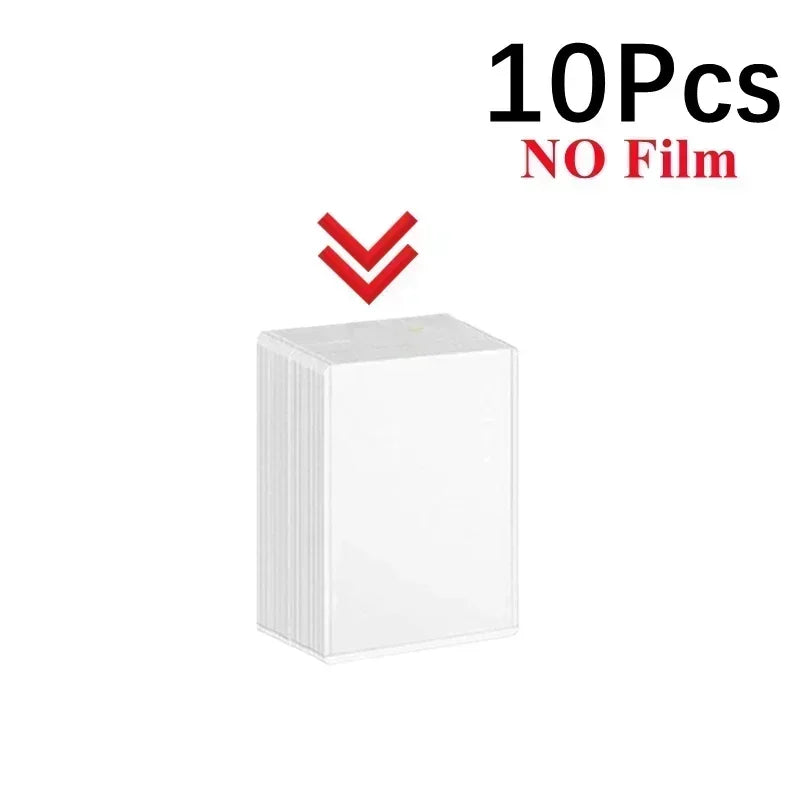 50/1Pcs Transparent Card Sleeve with Protective Film Clear Card Holder Idol Photo Game Baseball Card Holders Cover 35PT 3"x4"