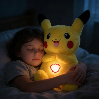 Anime Pokémon Plush Doll Pikachu Breathing Companions Soothing Sleeping Soothing Music Luminous Sleeping Christmas Toys Gifts