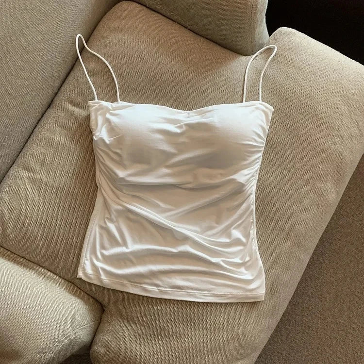 Womens Summer Camis Thin Strap Bra Tank Tops