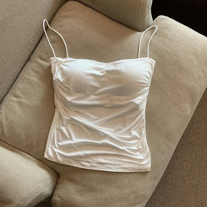 Womens Summer Camis Thin Strap Bra Tank Tops
