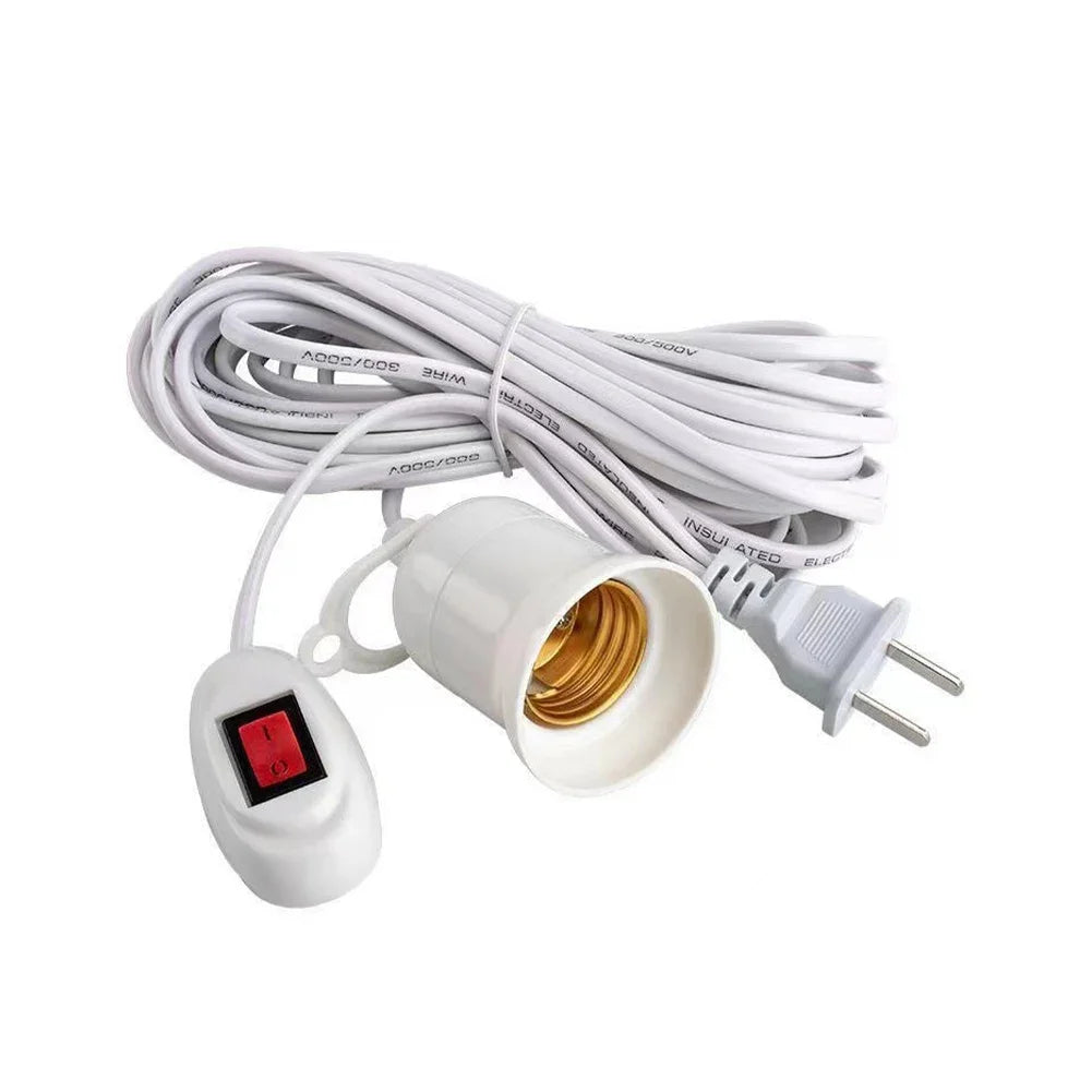 E27 LED Lamp Base with Switch – Universal Screw Socket Adapter for DIY Lighting