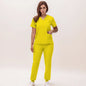 Stretchy Nurse Uniforms V-neck Top Jogger Pants Scrub Sets Surgical Workwear Dentist Nursing Suit Hospital Doctor Outfit S21