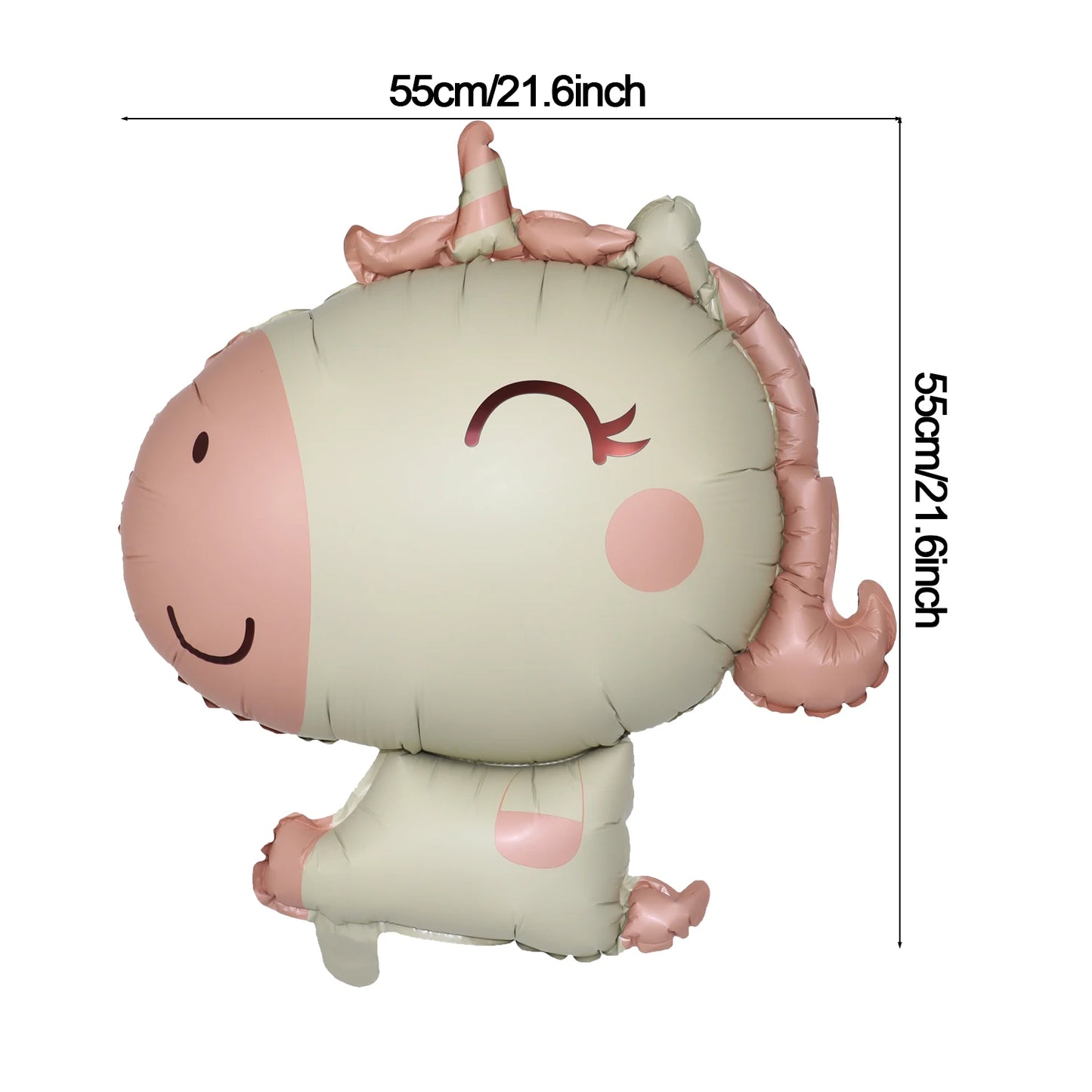 Happy Birthday Animal Foil Ballo﻿ Cute Matte on Bear Rainbow Bow Dinosaur Candy Balloon Design