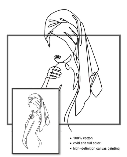 Sexy Female Body Art Print Naked Nude Canvas Poster Line Drawing Prints Abstract Woman Wall Art Painting Pictures Bedroom Decor