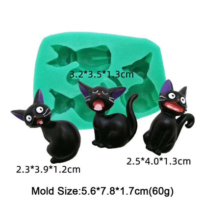 Cat Silicone Mold Cute Kitten Styles Baking Fondant Cake Decorating Tools Chocolate Sugar Cupcake DIY Kitchen Baking Mould