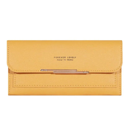 2024 New Women's Wallet Metal Long Folding Personalized Student Cute Mini Fashion Wallet Handheld Zero Wallet